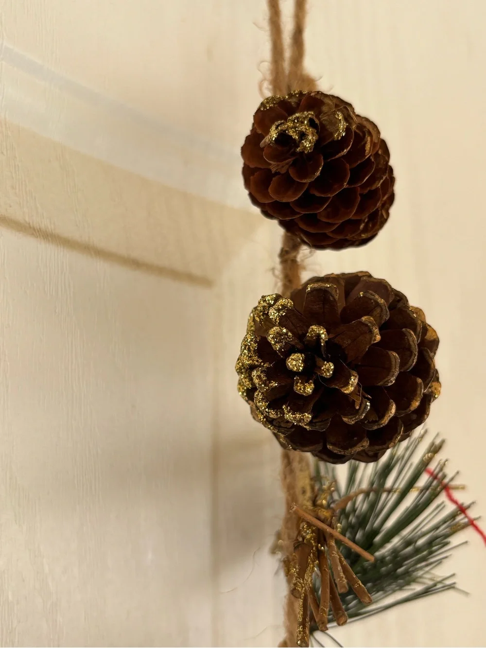2 Ashland Holiday Pinecone and Berry Garland - Gold and Red